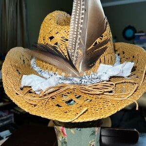 Unisex Straw Cowboy Hat